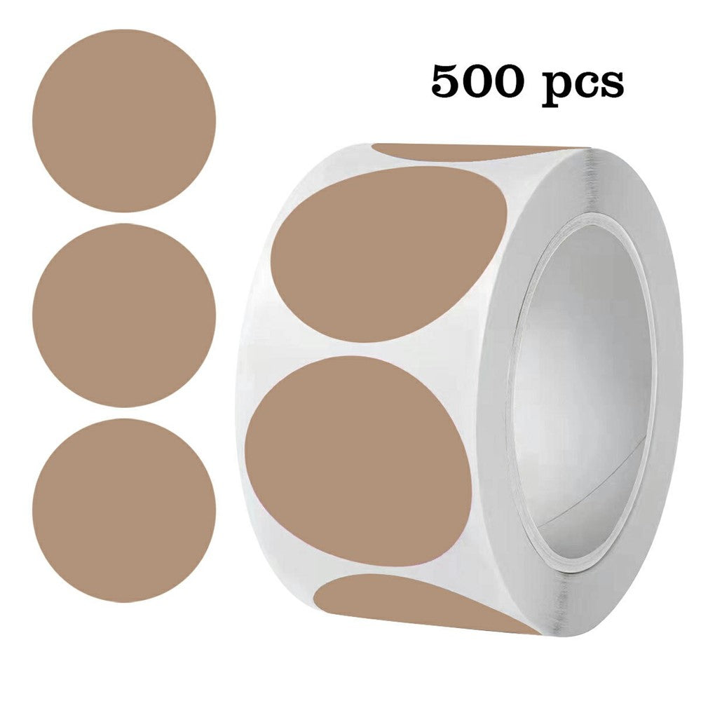 500Pcs / Roll Round Sticker Removable Self Adhesive Labels for Organization Coding Labeling
