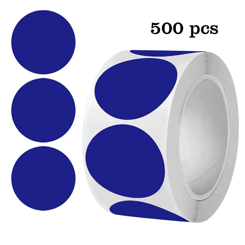 500Pcs / Roll Round Sticker Removable Self Adhesive Labels for Organization Coding Labeling