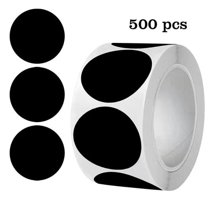 500Pcs / Roll Round Sticker Removable Self Adhesive Labels for Organization Coding Labeling