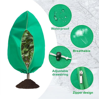 80 x 100cm Plant Frost Protection Cover Nonwoven Outdoor Windproof Warm Winter Freeze Guard for Greenhouse / Garden