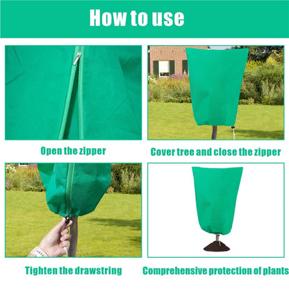 80 x 100cm Plant Frost Protection Cover Nonwoven Outdoor Windproof Warm Winter Freeze Guard for Greenhouse / Garden