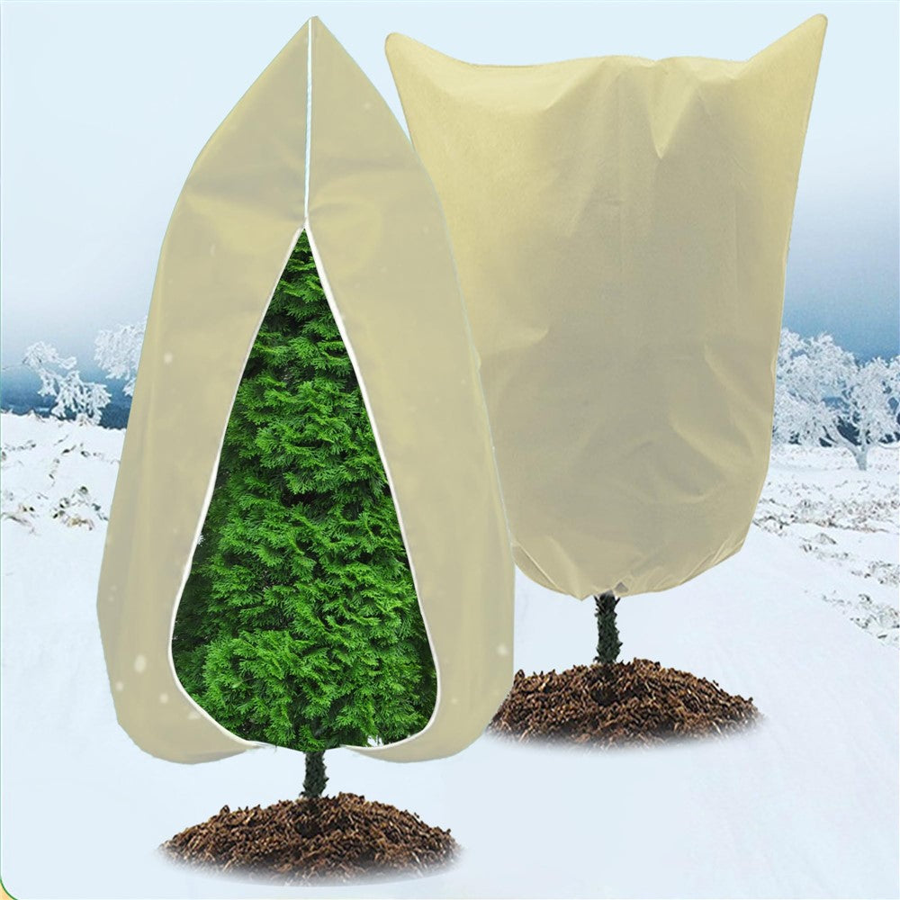 80 x 100cm Plant Frost Protection Cover Nonwoven Outdoor Windproof Warm Winter Freeze Guard for Greenhouse / Garden