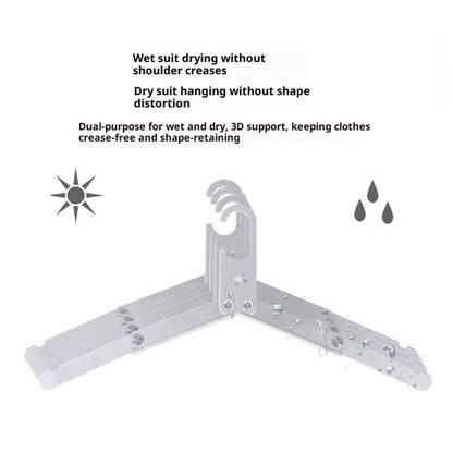 Ultralight Aluminum Alloy Foldable Hanger for Camping Travel Portable Magic Clothes Hanger