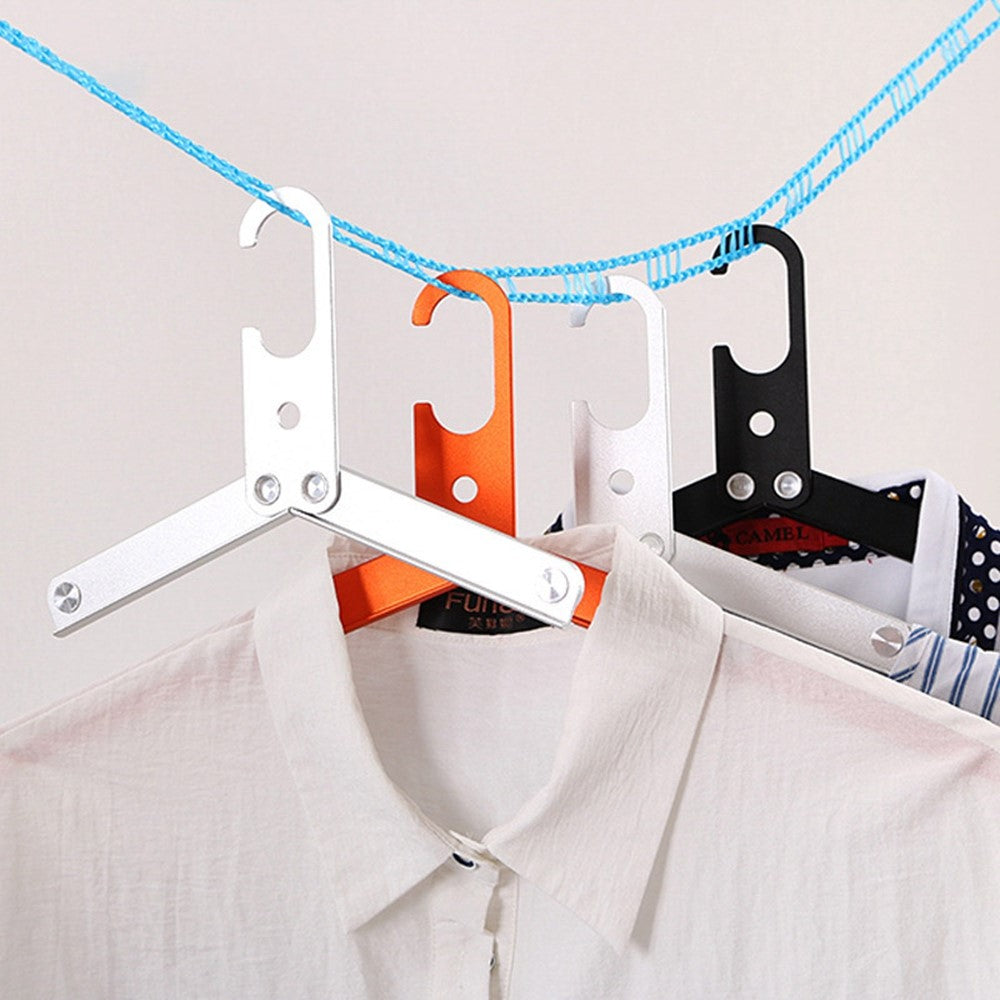 Ultralight Aluminum Alloy Foldable Hanger for Camping Travel Portable Magic Clothes Hanger