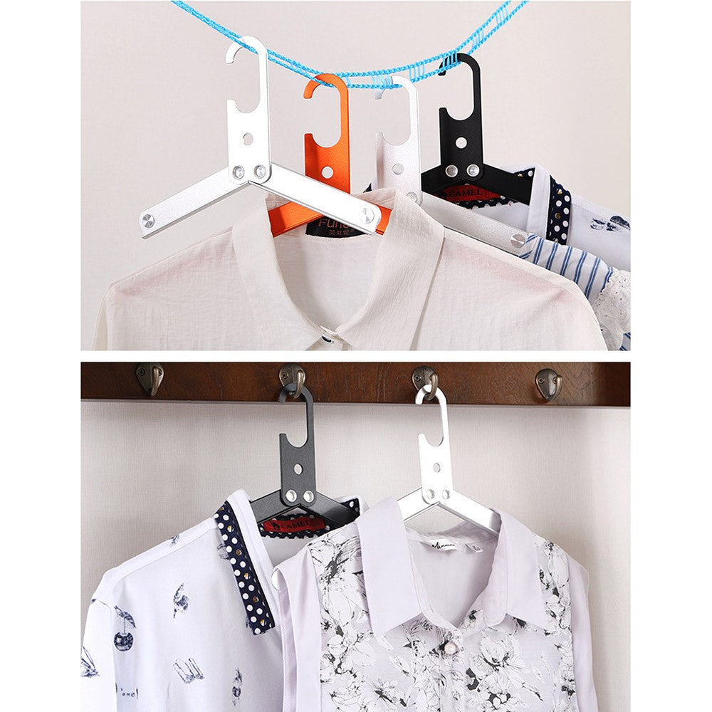 Ultralight Aluminum Alloy Foldable Hanger for Camping Travel Portable Magic Clothes Hanger
