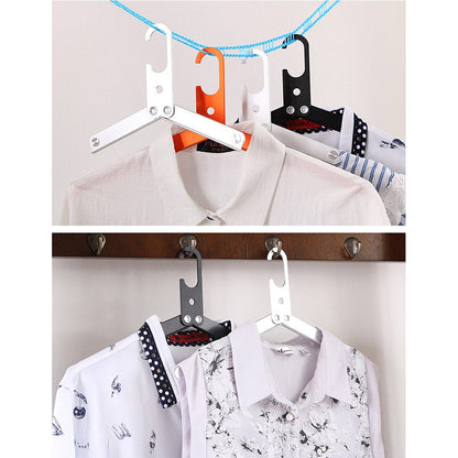 Ultralight Aluminum Alloy Foldable Hanger for Camping Travel Portable Magic Clothes Hanger