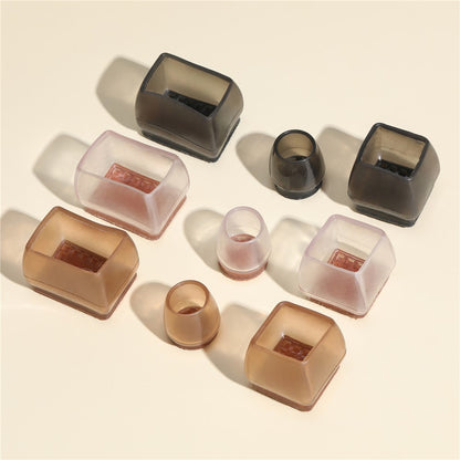 8Pcs Chair Leg Caps 4.2 x 3.8cm Square Noise Reducing Furniture Feet Protectors Anti-Slip Thickened Felt Pads for Home / Office
