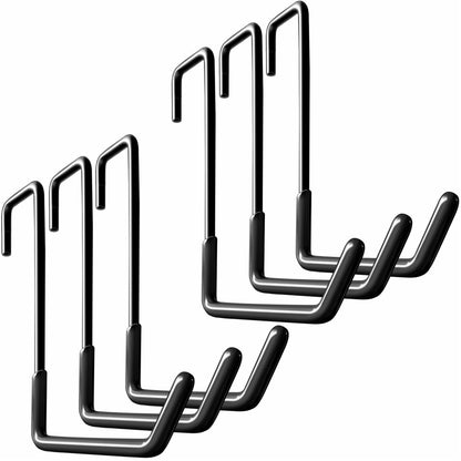 6Pcs Large S-Shaped Garage Hooks Heavy Duty Wall-Mounted Hangers for Bicycles Ladders Garden Tools