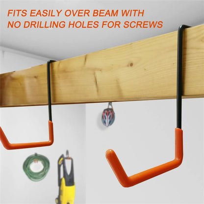 6Pcs Large S-Shaped Garage Hooks Heavy Duty Wall-Mounted Hangers for Bicycles Ladders Garden Tools