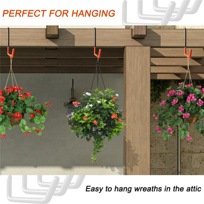 6Pcs Large S-Shaped Garage Hooks Heavy Duty Wall-Mounted Hangers for Bicycles Ladders Garden Tools