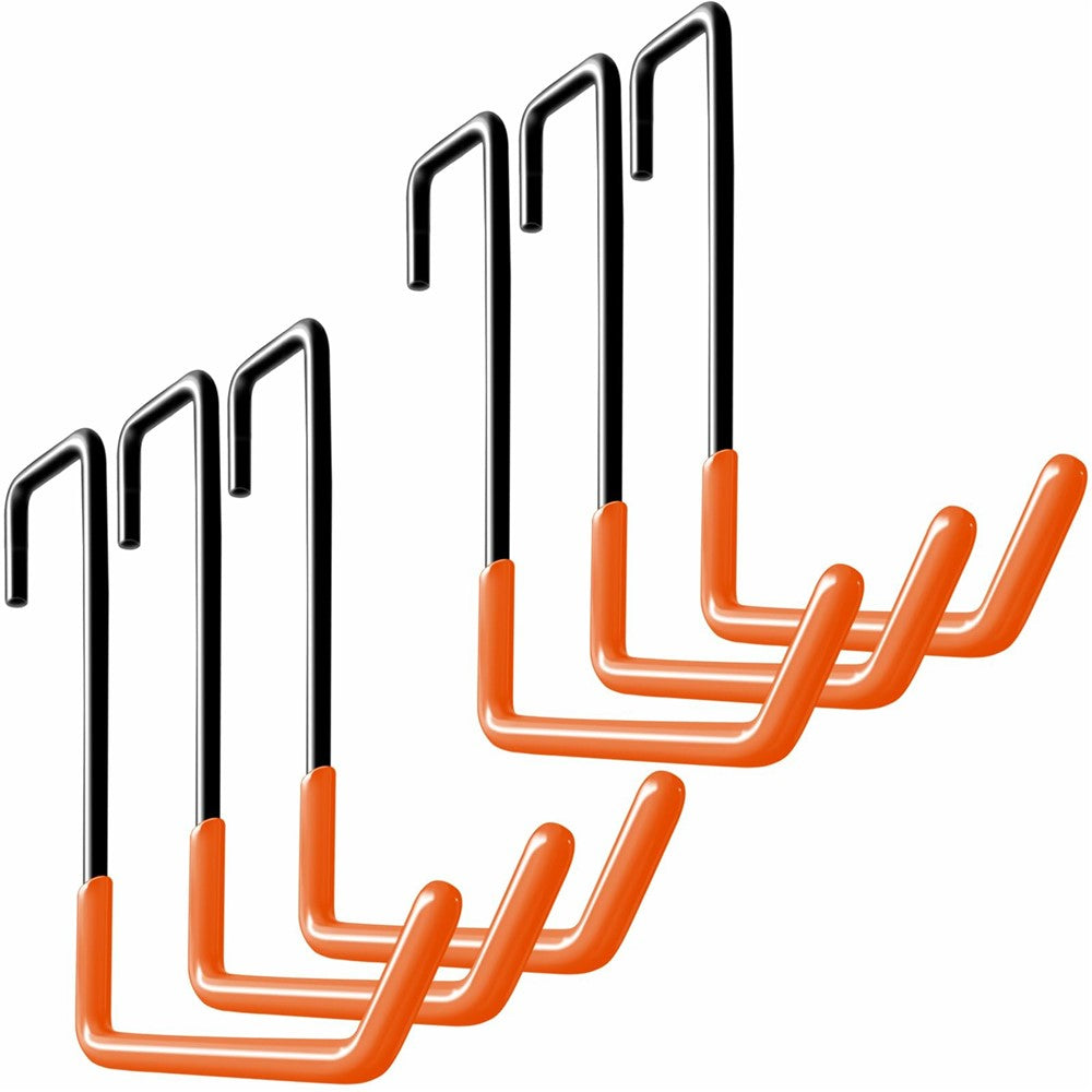6Pcs Large S-Shaped Garage Hooks Heavy Duty Wall-Mounted Hangers for Bicycles Ladders Garden Tools