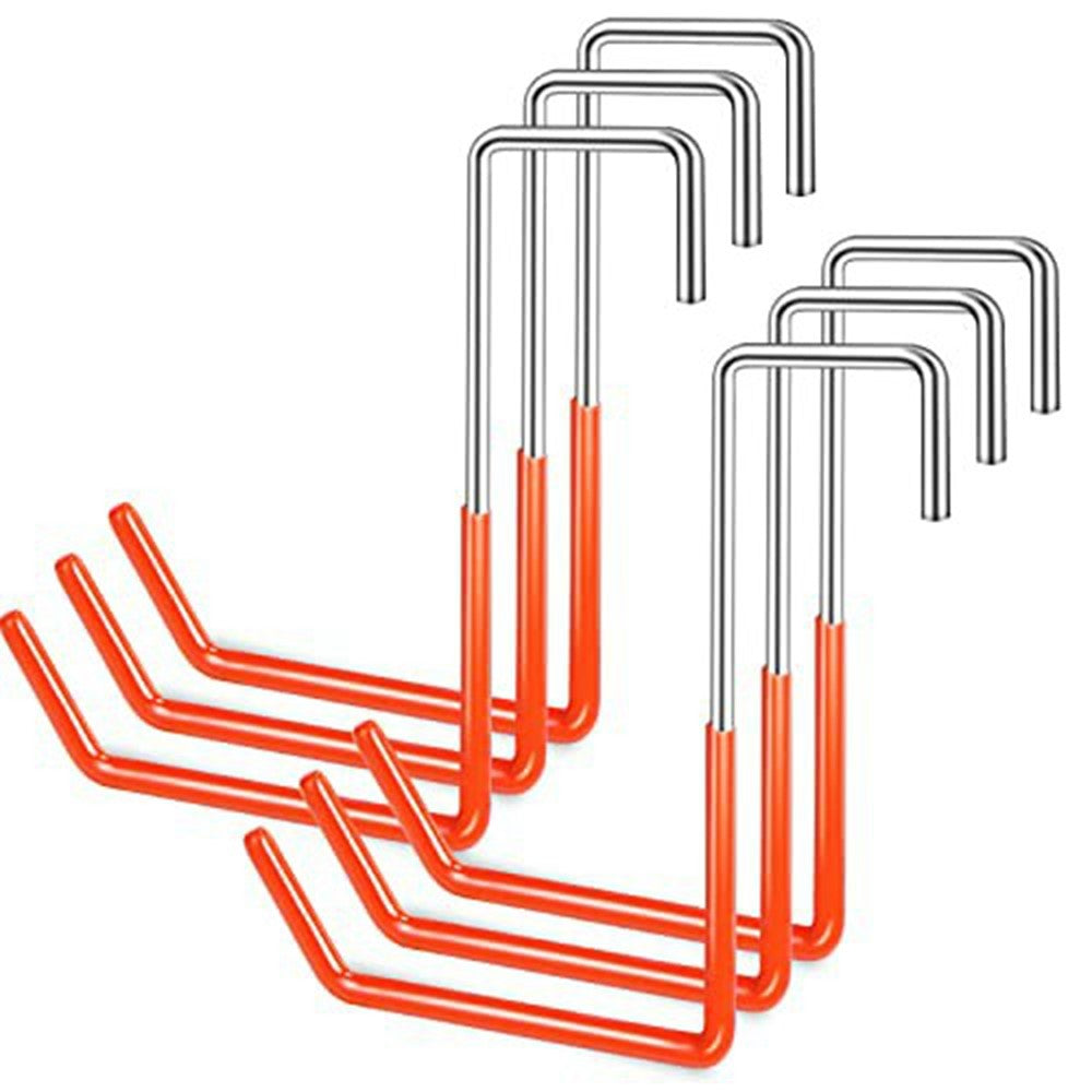 6Pcs Large S-Shaped Garage Hooks Heavy Duty Wall-Mounted Hangers for Bicycles Ladders Garden Tools