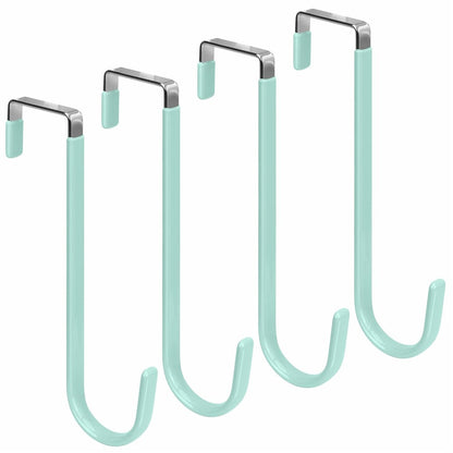 4Pcs Carbon Steel Over The Door Hooks Rustproof Metal Coat Hangers Space-Saving Storage Hooks for Home Bedroom Bathroom Kitchen