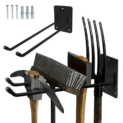 Wall-Mounted Garden Tool Storage Rack Heavy Duty Iron Tool Hanger Rust-Resistant Organizer for Garden Balcony Garage