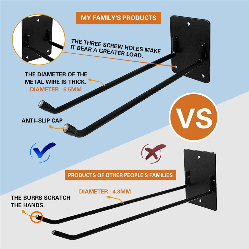 Wall-Mounted Garden Tool Storage Rack Heavy Duty Iron Tool Hanger Rust-Resistant Organizer for Garden Balcony Garage
