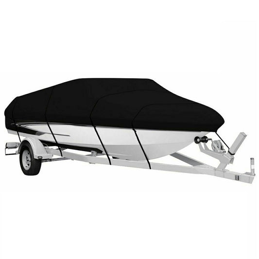 For 11-13 Feet (420x270cm) 210D Yacht Cover Waterproof Sun Protection Boat Cover with Adjustable Belt and Storage Bag