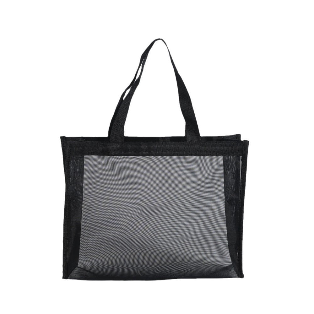 45 x 35 x 15cm Nylon Shopping Bag Mesh Beach Tote Bag Foldable Lightweight Storage Pouch