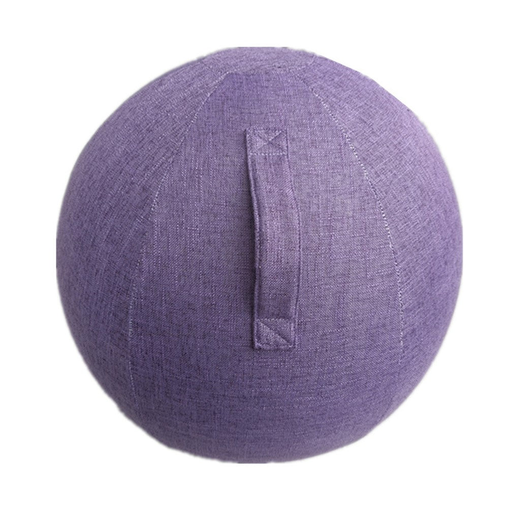 For 65cm Yoga Ball Cotton Linen Protective Cover Non-Slip Fitness Ball Cover with Handle