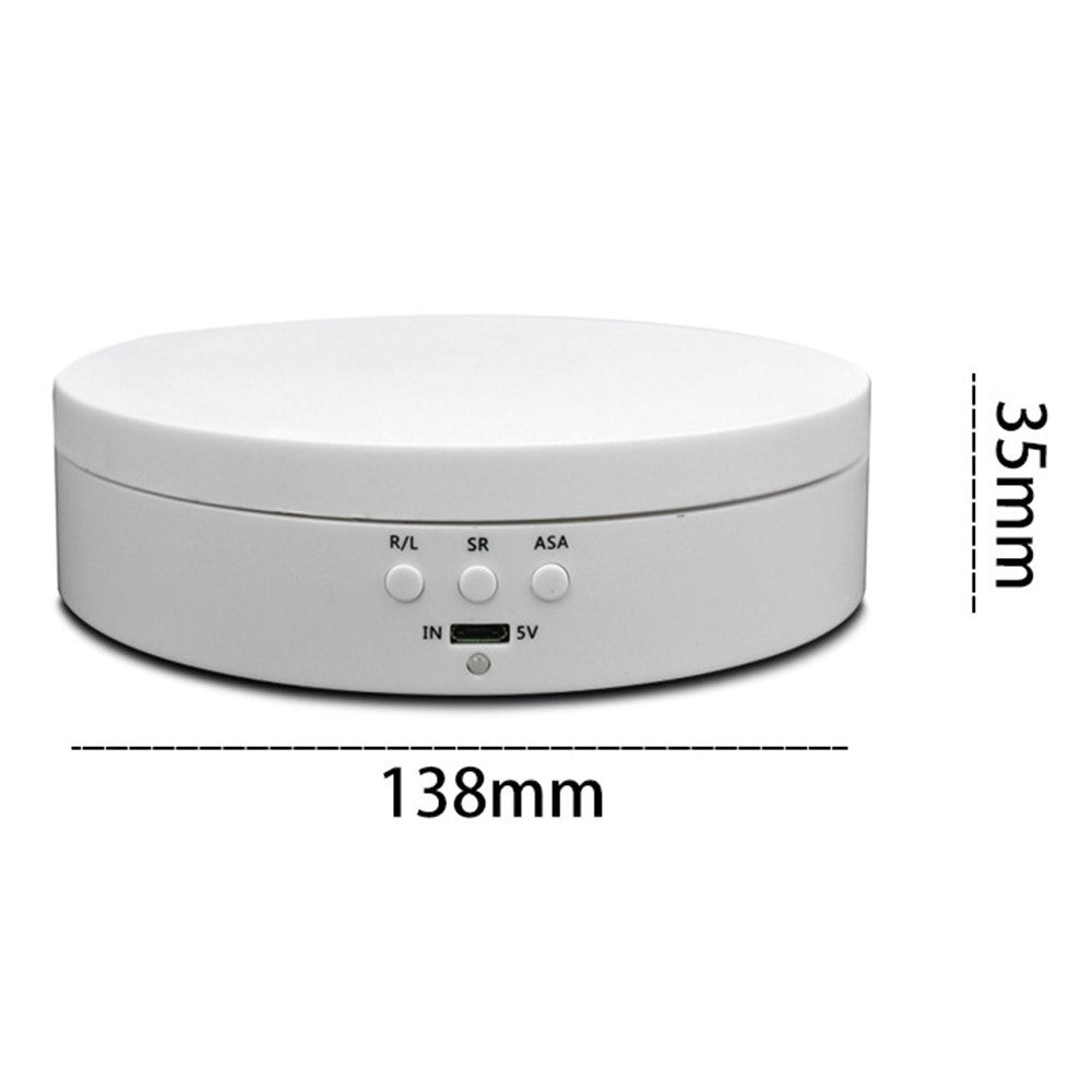 360 Degrees Rotation Adjustable Speed USB Rechargeable 2600mAh Electric Display Stand with Built-in Battery for Jewelry Photography