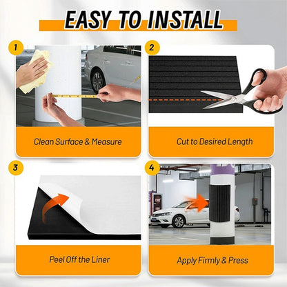2Pcs Garage Wall Column Protector Self-Adhesive EVA Foam Parking Guard Bumper Protectors for Car Door Bump Protection