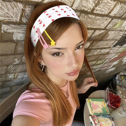 Wide Elastic Headband Sports Yoga Fitness Sweatband Moisture Wicking Running Hair Band for Women