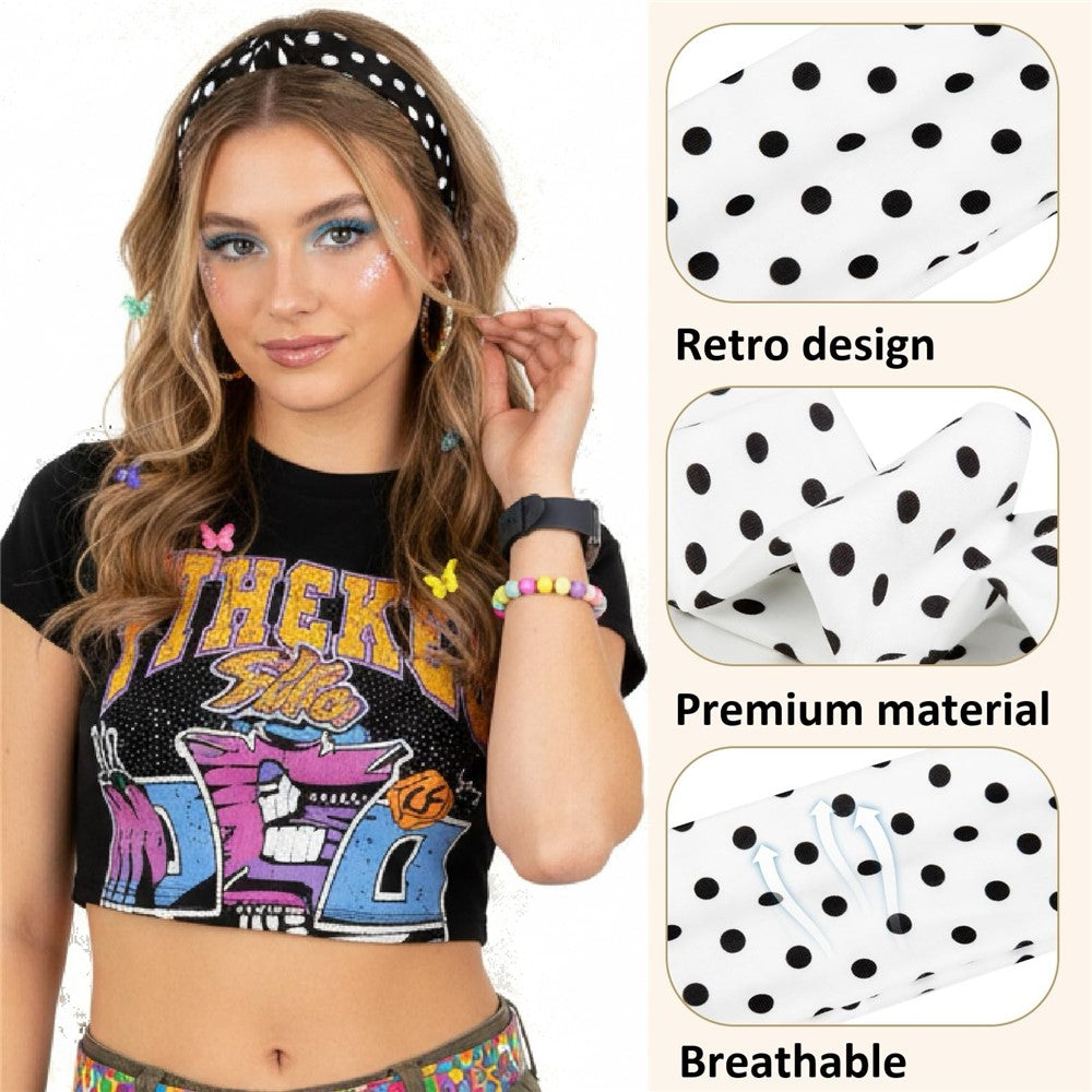 Wide Elastic Headband Sports Yoga Fitness Sweatband Moisture Wicking Running Hair Band for Women