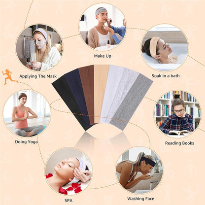 Sports Headband Elastic Sweat Wicking Non-Slip Hair Band for Yoga Fitness Running Gym