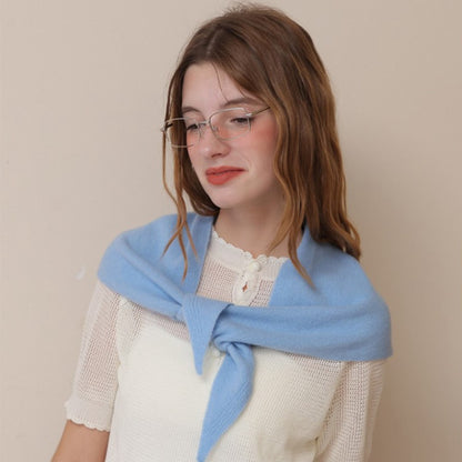 100% Wool Triangle Scarf Fashion Neck Wrap Kerchief Winter Warm Headscarf Bandana for Women