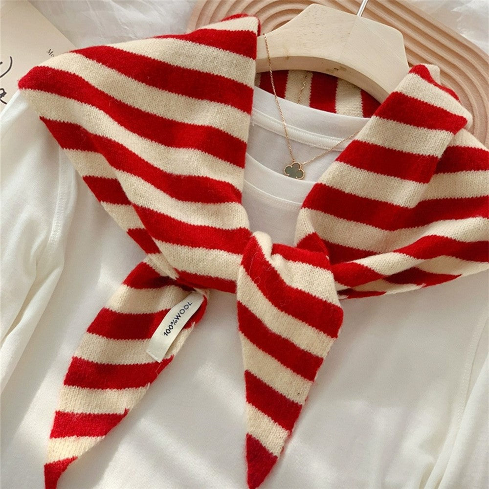 100% Wool Triangle Scarf Fashion Neck Wrap Kerchief Winter Warm Headscarf Bandana for Women