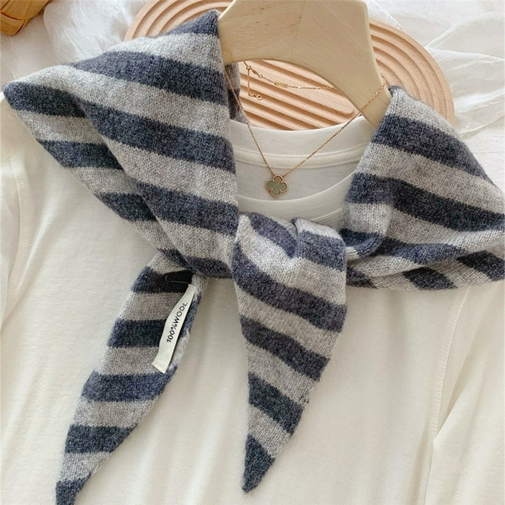 100% Wool Triangle Scarf Fashion Neck Wrap Kerchief Winter Warm Headscarf Bandana for Women