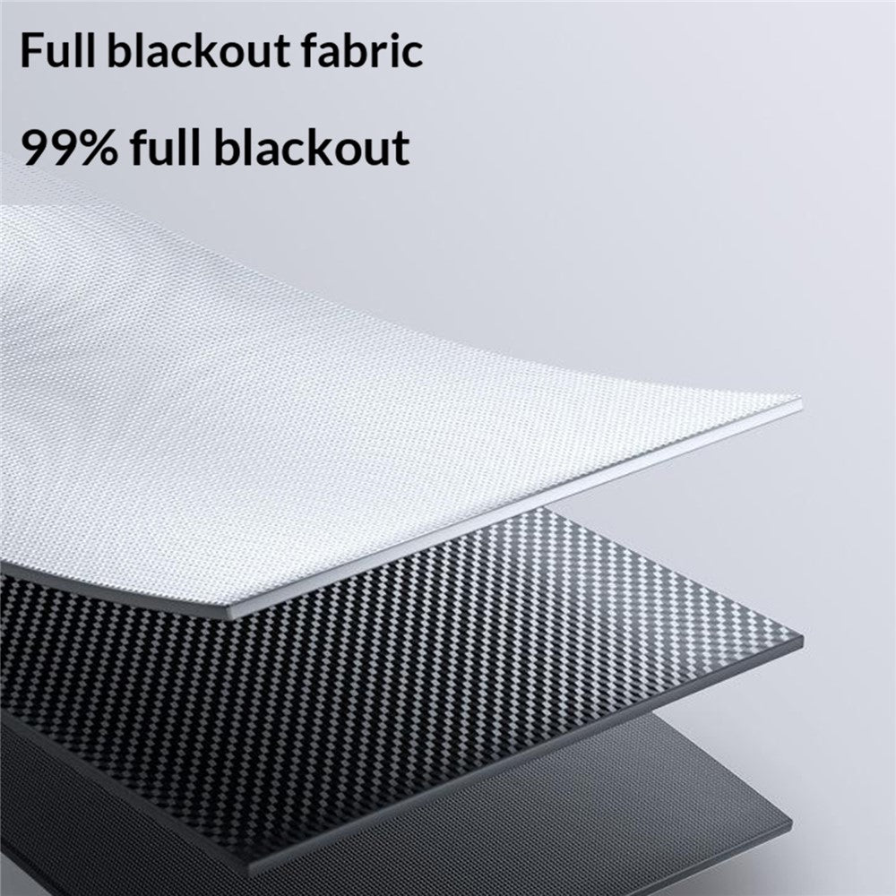 ST-5022 68x125cm Car Window Sunshade Auto Retractable Suction Cup Blackout Curtain for Car Bedroom
