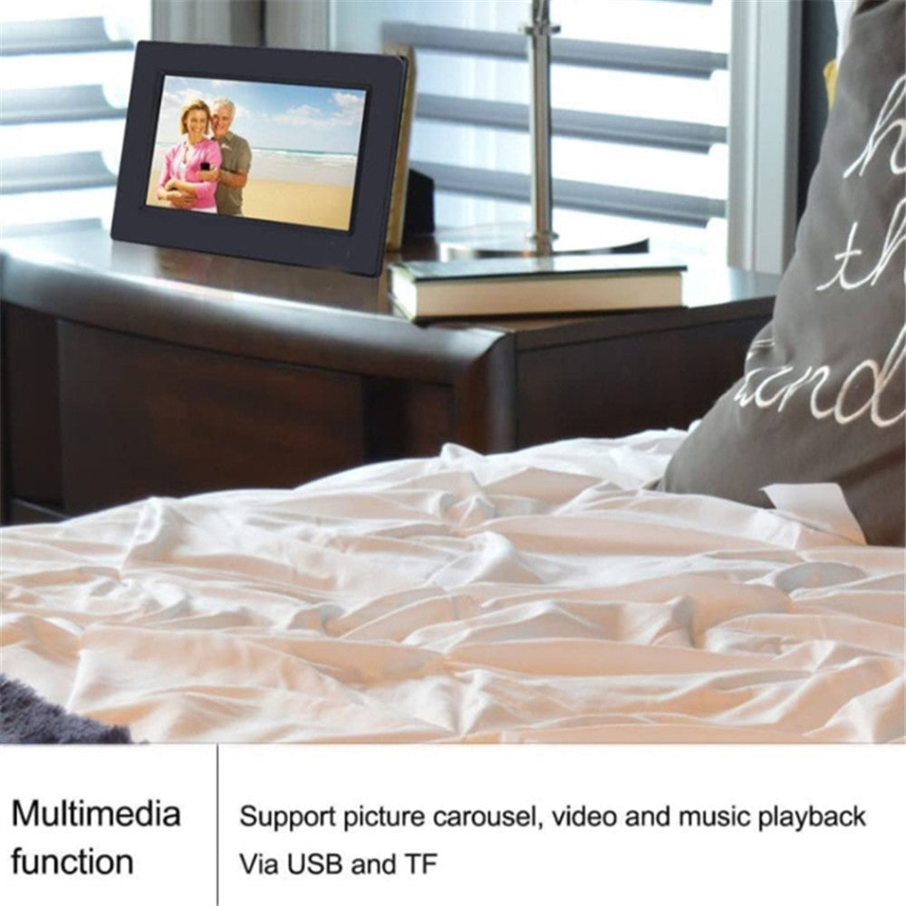 Alarm Clock Digital Calendar Day Clock 7-inch Large Display Programmable Medication Reminder, EU Plug