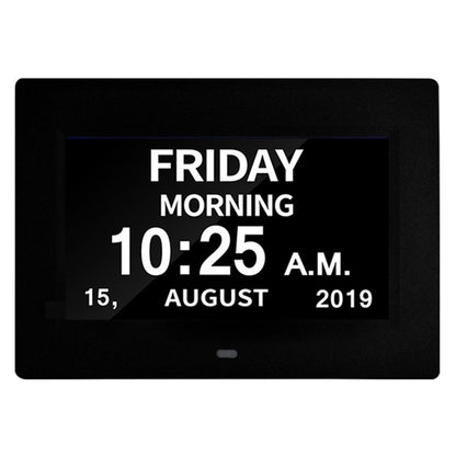 Alarm Clock Digital Calendar Day Clock 7-inch Large Display Programmable Medication Reminder, EU Plug