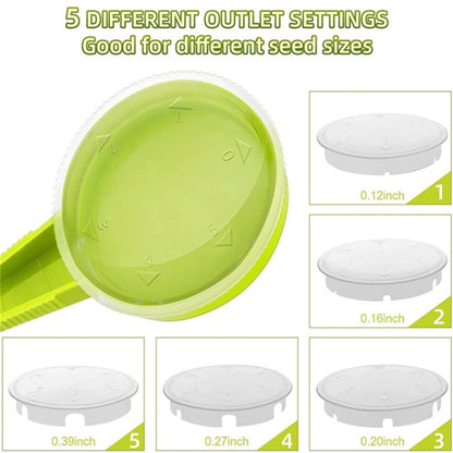 14-in-1 Seed Planter Tool Set Garden Seeder Sower with 5 Dial Settings Plant Dibber Label Tags