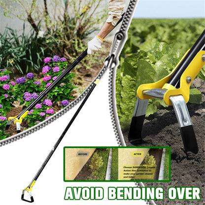 MYL-10 1.2m 3-Section Garden Tool Loop Stirrup Hoe Scuffle Weeding Gardening Hoe