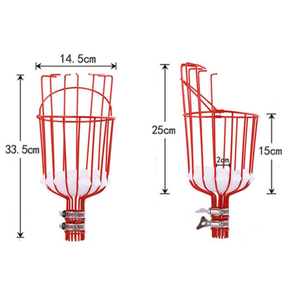 Iron Wire Fruit Picker Detachable Deep Basket Peach Pear Catcher Garden Fruit Picking Tool