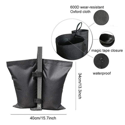 KG0067 4Pcs Outdoor Parasol Tent Windproof Fixing Sandbag 600D Oxford Cloth Sun Shield Umbrella Weight Bags