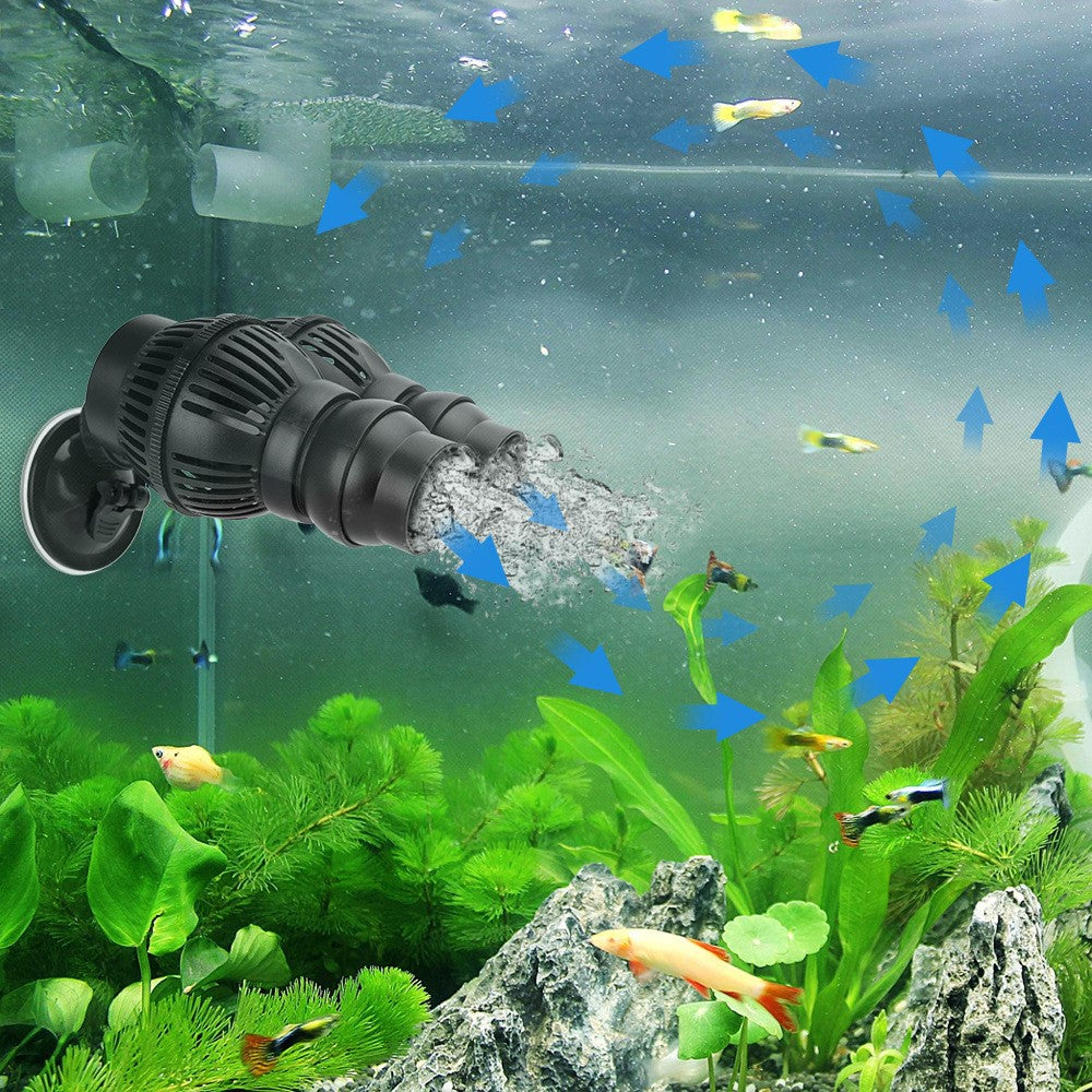 RS-308A 24W 12000L / H Double-head Flow Maker Pump for Fish Tank Wave Making Pump, EU Plug