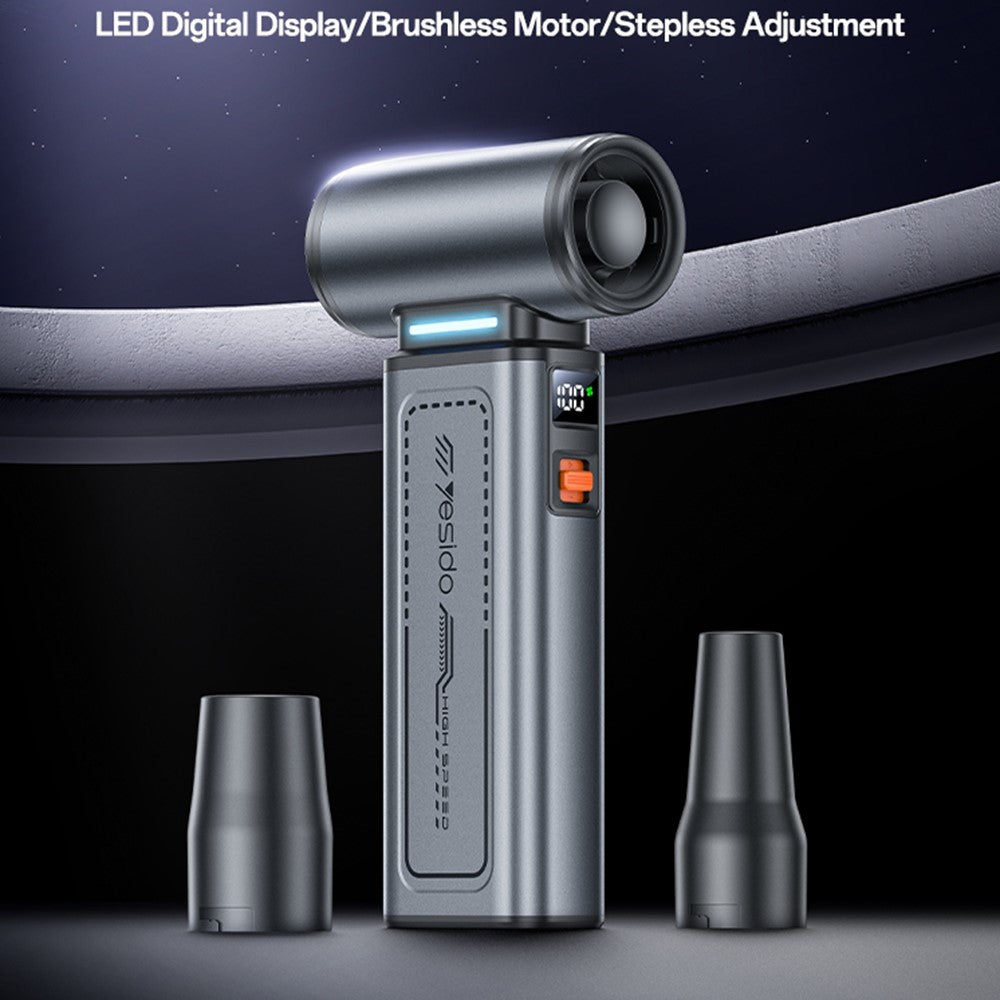 YESIDO YF19 Handheld Fan Powerful Outdoor High-Speed Wireless Portable Car Dust Blower  /  Fan  /  Vacuum Cleaner