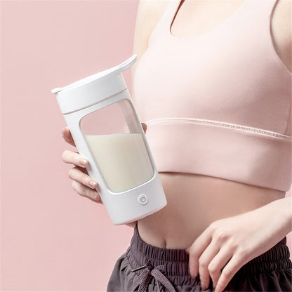 EQURA Sports Fitness Protein Powder Mixing Cup Shaking Cup 650ml Electric Portable Coffee Bottle USB Rechargeable Milk Vortex Mixing Milkshake Cup (No FDA Certificate, BPA-free)