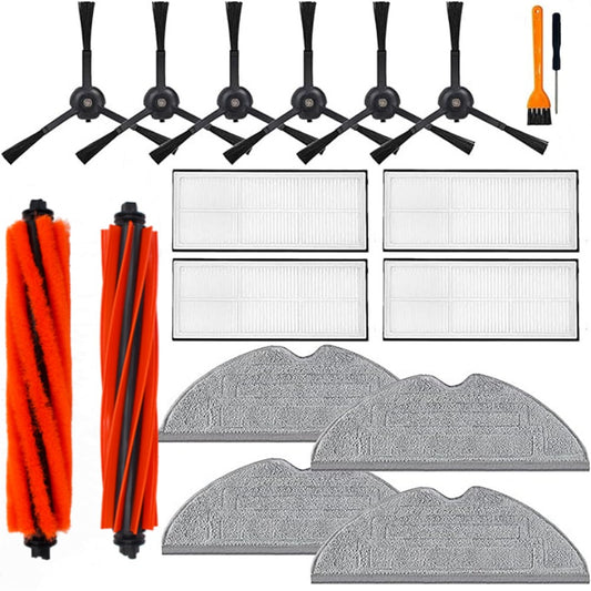 17Pcs / Set For Roborock S8 / S8+ / S8 Pro Ultra Vacuum Cleaner Main Brush HEPA Filter EU Version Mop Cloth Kit