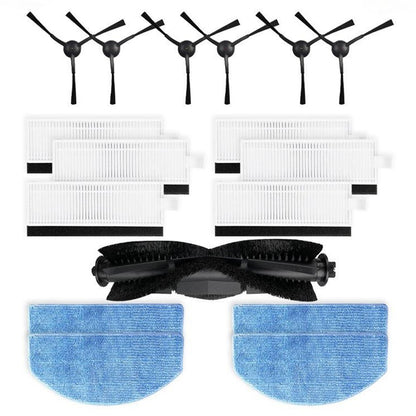 For Tikom G8000Pro / G8000 / Honiture G20 Pro / G20 Sweeping Robot Main Brush Side Brush Filter Rag 17Pcs / Set Accessories