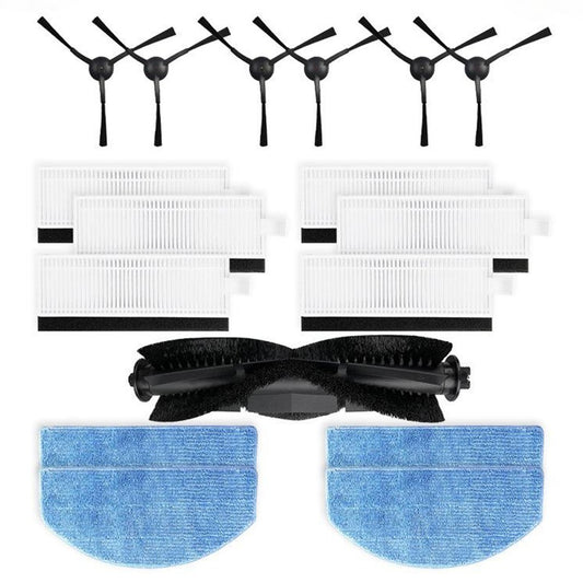 For Tikom G8000Pro / G8000 / Honiture G20 Pro / G20 Sweeping Robot Main Brush Side Brush Filter Rag 17Pcs / Set Accessories