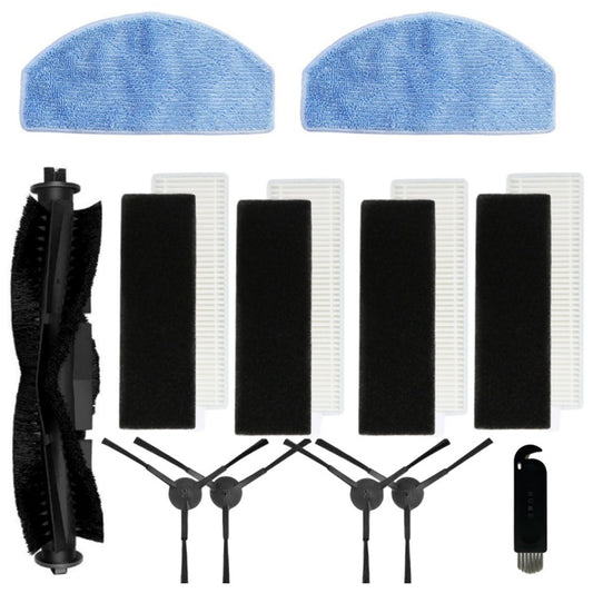 For Tikom G8000Pro / G8000 / Honiture G20 Pro / G20 Sweeping Robot 1 Main Brush + 4 Side Brush + 4 Filter + 2 Rag + 1 Cleaning Tool