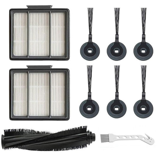 For Shark Ion R85 / RV850 / S86 / S87 / S88 Sweeping Robot Accessories Set 6 Side Brushes + 1 Main Brush + 2 Filters + 1 Cleaning Brush