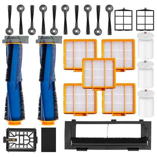 Robot Vacuum Replacement Parts for Shark AI AV2501S AV2501AE RV2502AE RV2520AOUS AV2510AOUS AV2511AE RV2610WA RV2610WD Main Roller Brush  /  Cover Filter