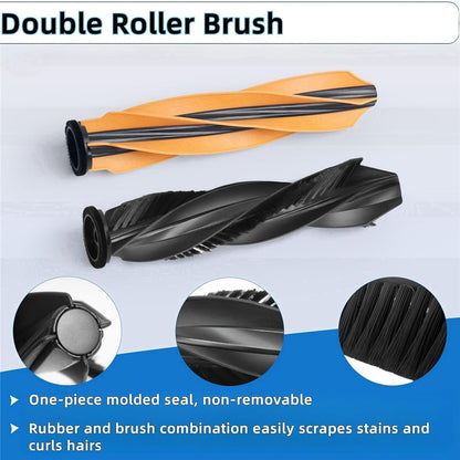 1 Pair For Dreame X50 Ultra / L50 Ultra / L40s Pro Ultra / X50 Master Vacuum Cleaner Roller Brush Set Deep Cleaning Replacement Parts
