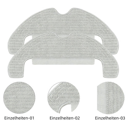 2Pcs For Dreame D10 Plus Gen 2 Vacuum Cleaner Mop Cloth Sweeping Robot Replacement Cleaning Pads