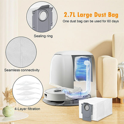 Dust Bags For Roborock T7S / T7S+ /  G20 / G10 / G10S / G10S Pro /  G10S Pure / S7 /  S7 Max / S70 / S75 Robot Vacuum Cleaner Accessories