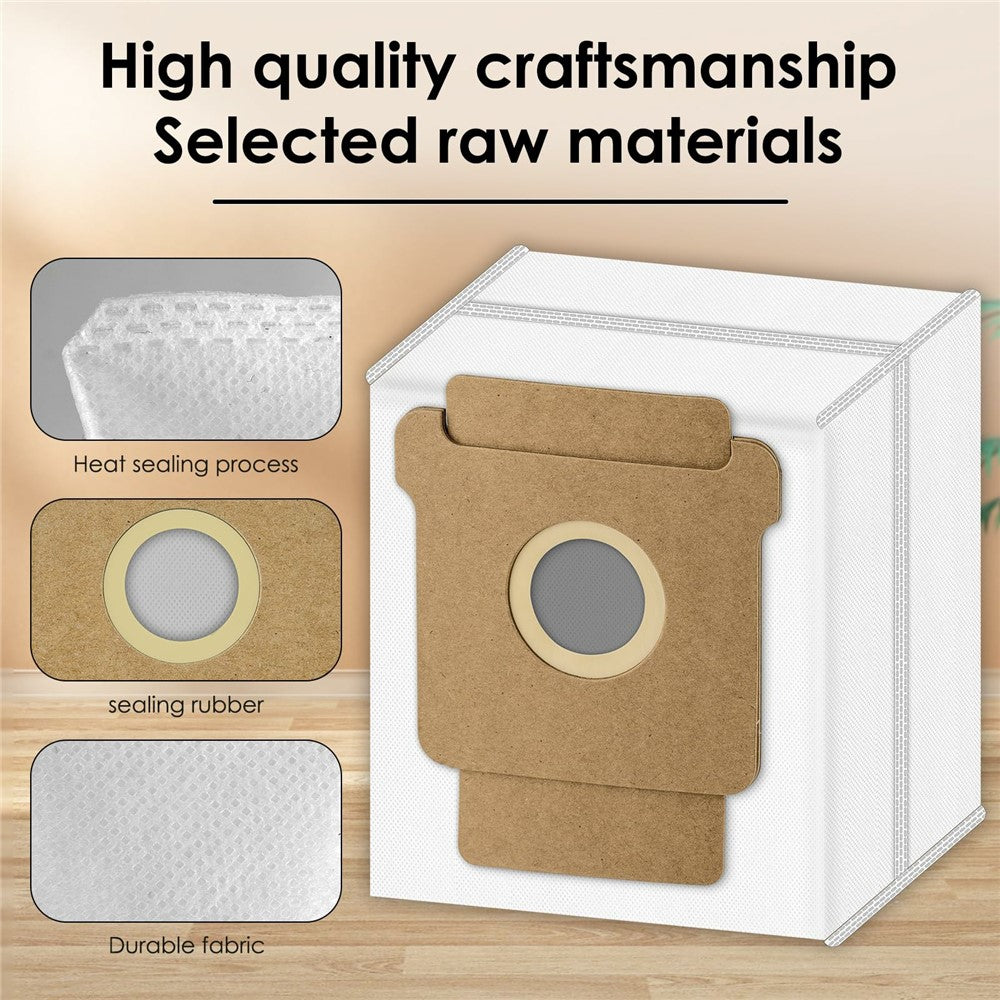 4Pcs Dust Bags for iRobot Roomba 105 Combo / 205 Dustcompactor / Plus 405 Combo / Plus 505 Combo Non Woven Fabric Vacuum Cleaner Replacement